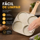 Frigideira Antiaderente com 4 Divisórias para Ovos e Hambúrguer