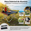 Mesa Dobrável de Alumínio Portátil - Camping e Praia