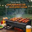 Churrasqueira Portátil Maleta Dobrável - Camping e Praia