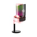 Microfone Gamer Tomate MT-1060R Rosa - LED RGB