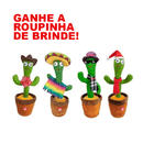Cacto Dançante Falante com roupinha de brinde